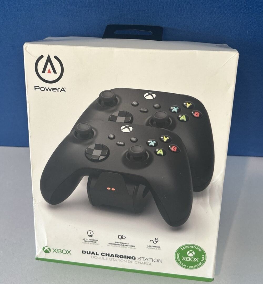 PowerA Dual Charging Station for Xbox Series X & One - Black Wireless Controller
